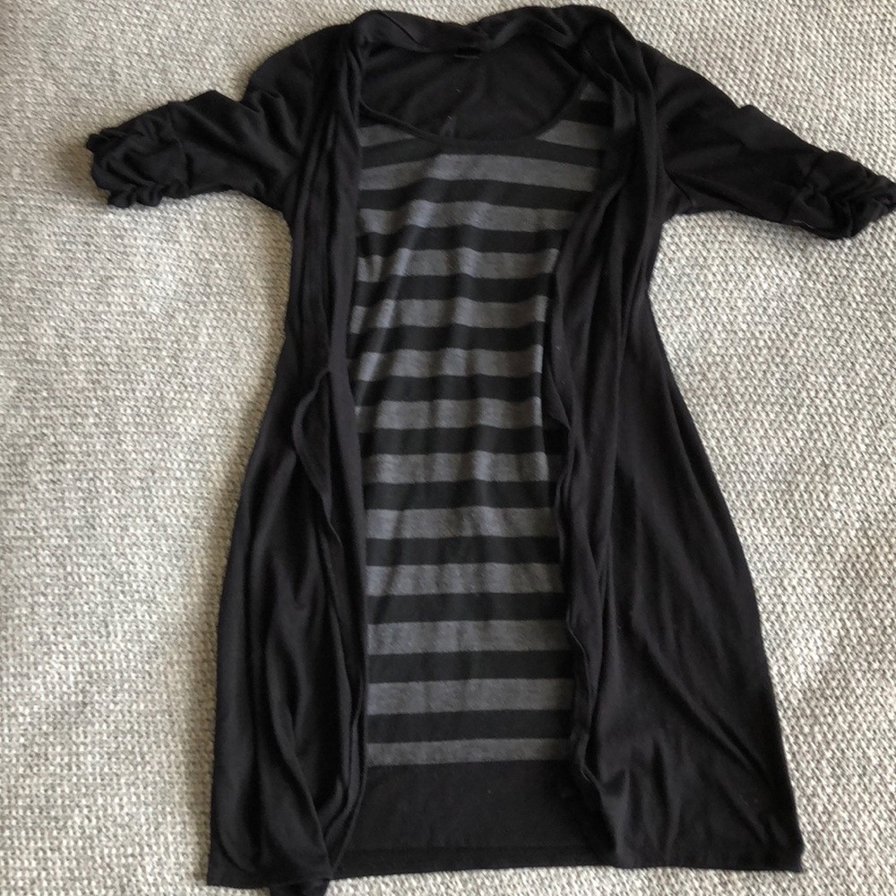 Black and gray tunic